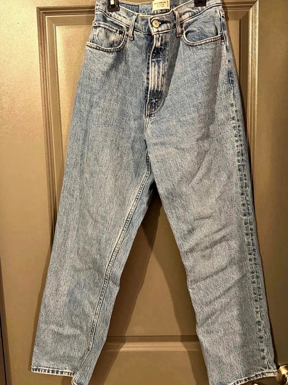 Abercrombie & Fitch The 90s Straight Ultra High Rise Jeans Blue Waist 30